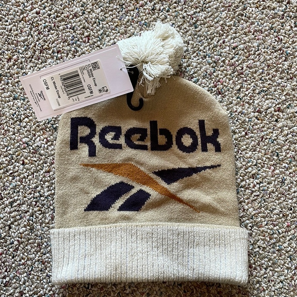Reebok beanie.